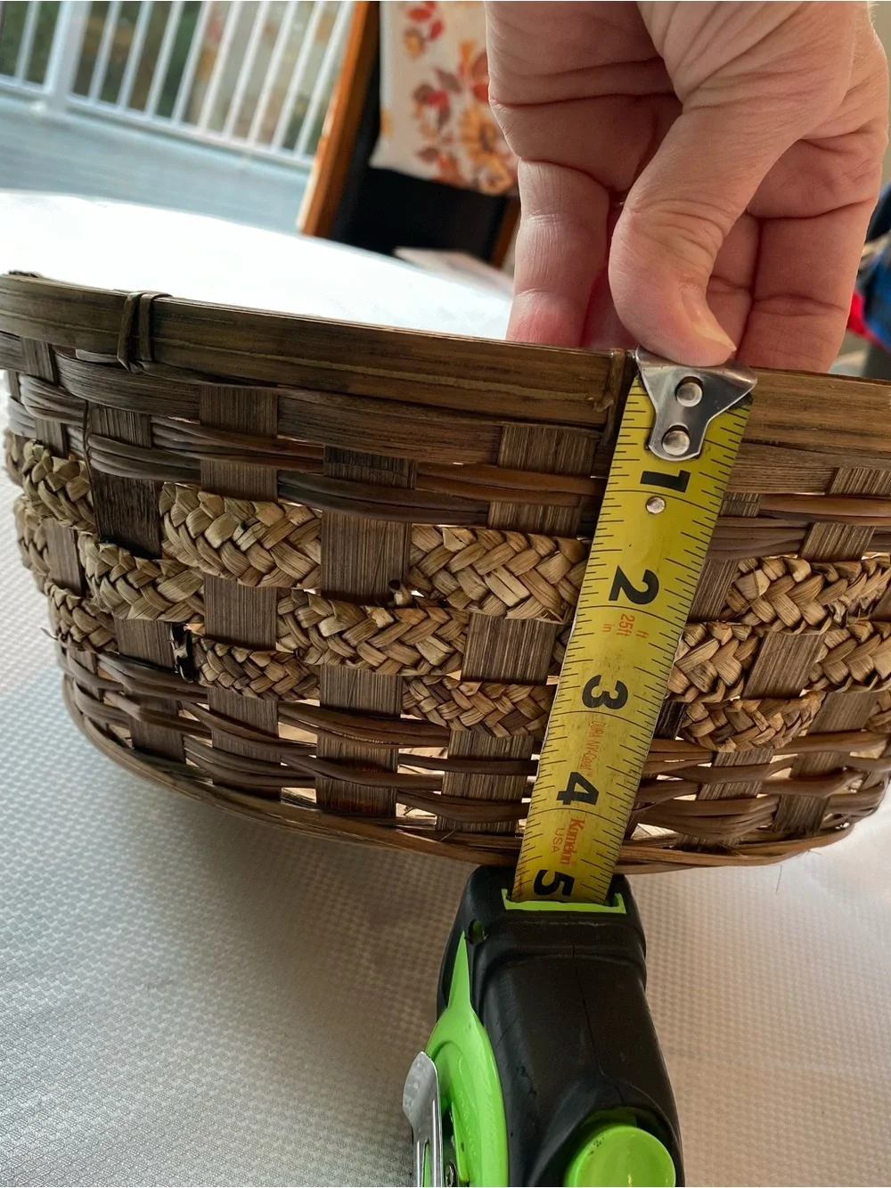 Handwoven Natural Wicker Basket - Brown